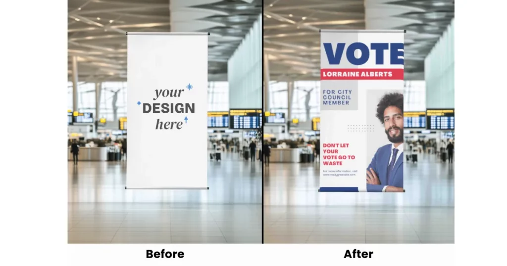 try mockey ai roll up banner mockups