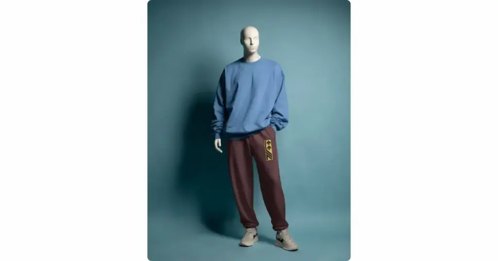 a sweatpants mockup in a mannequin