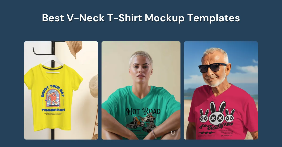 7 Best V-Neck T-Shirt Mockup Templates
