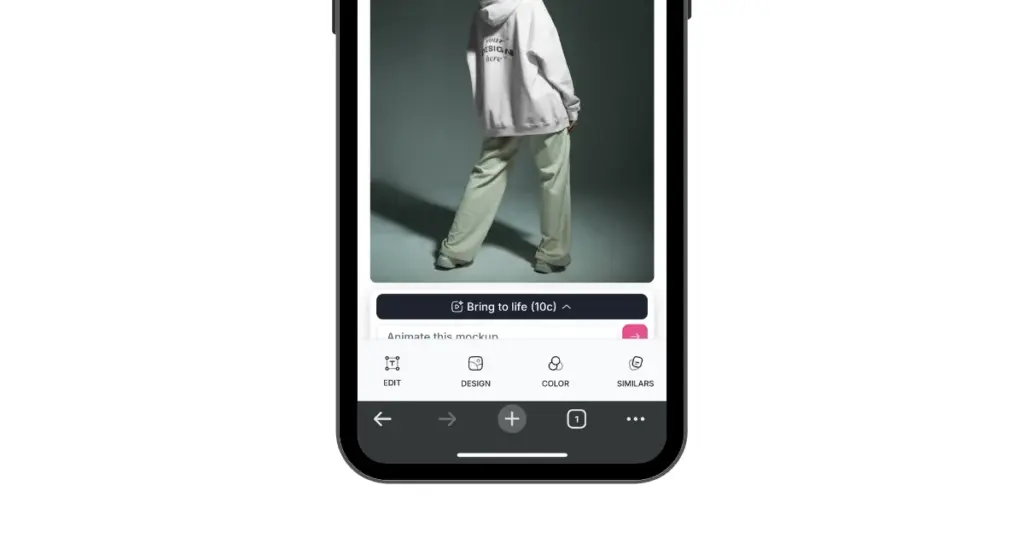 customize hoodie mockup on mobile