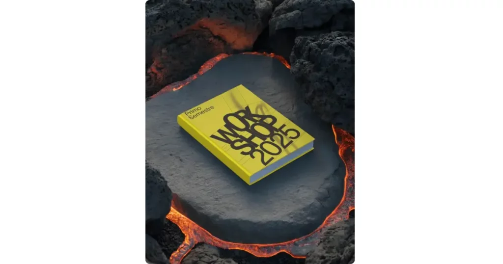 the a4 book on a volcanic slab