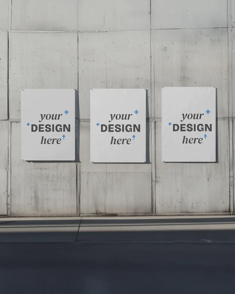 three poster mockup