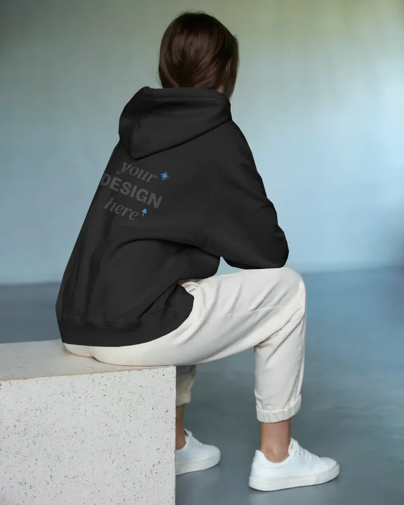 black hoodie mockup