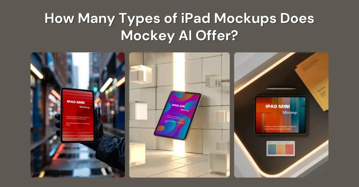 How Many Types of iPad Mockups Does Mockey AI Offer?