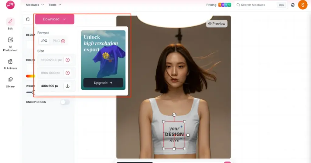 download crop top mockup