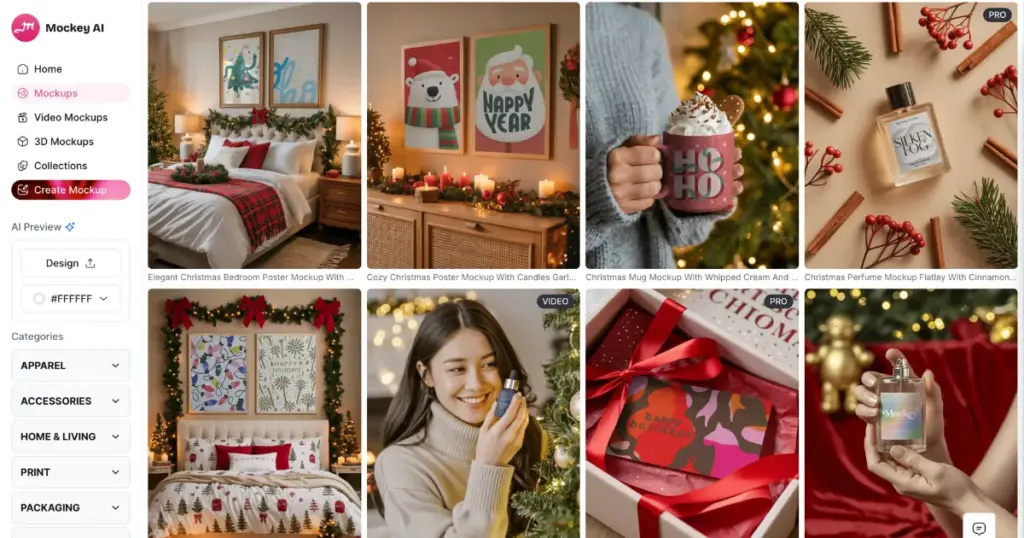mockey ai's holiday mockup templates