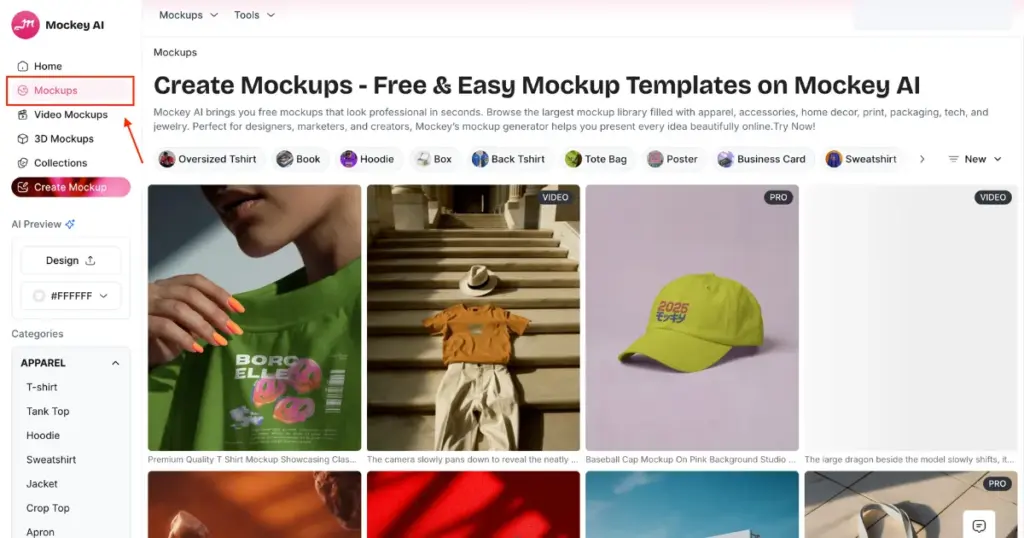 press mockups