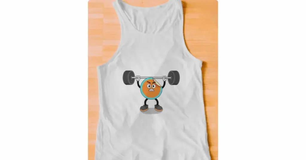 fitness design on a tank top