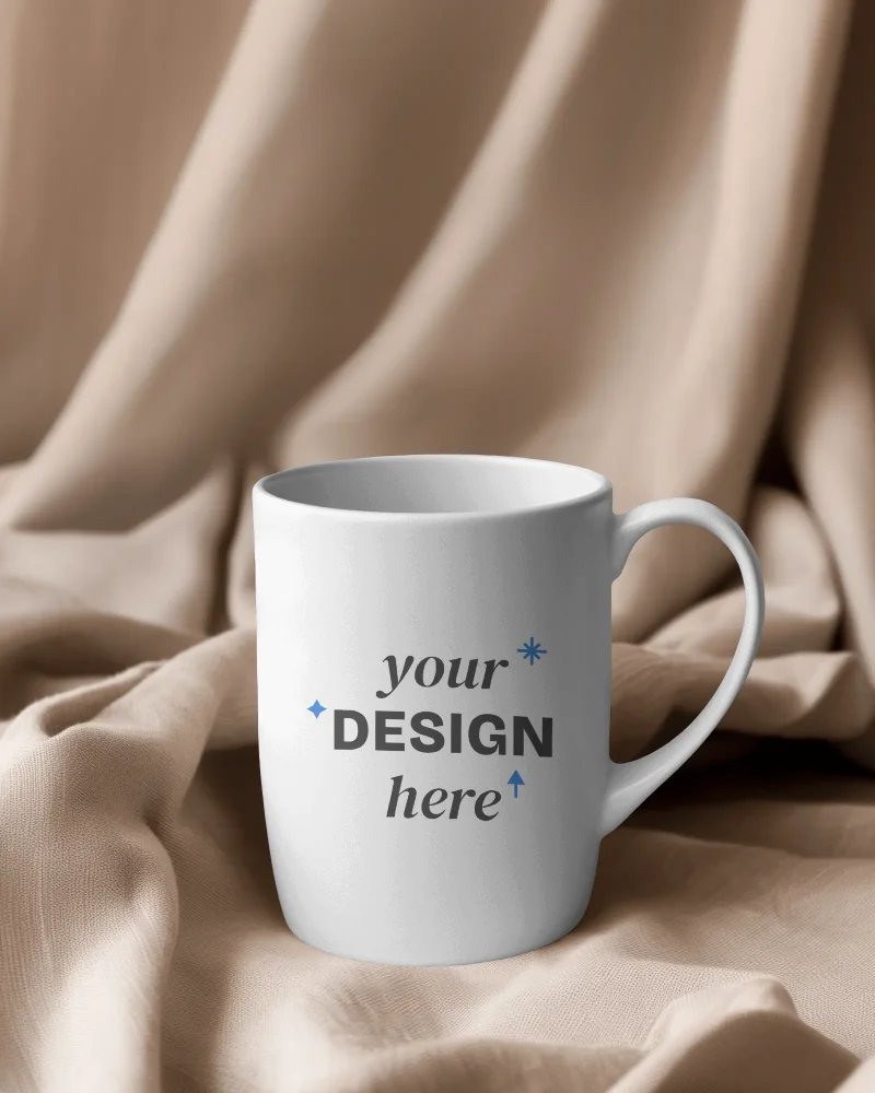 sleek tall coffee mug mockup with smooth finish ideal for gifting and promotional products