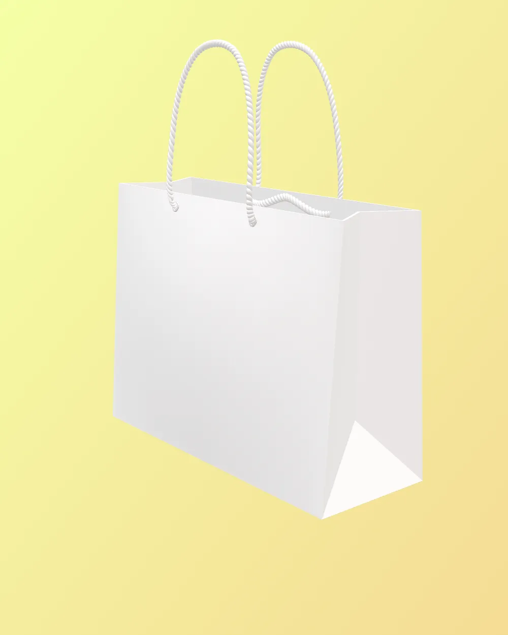3d paper bag mockup