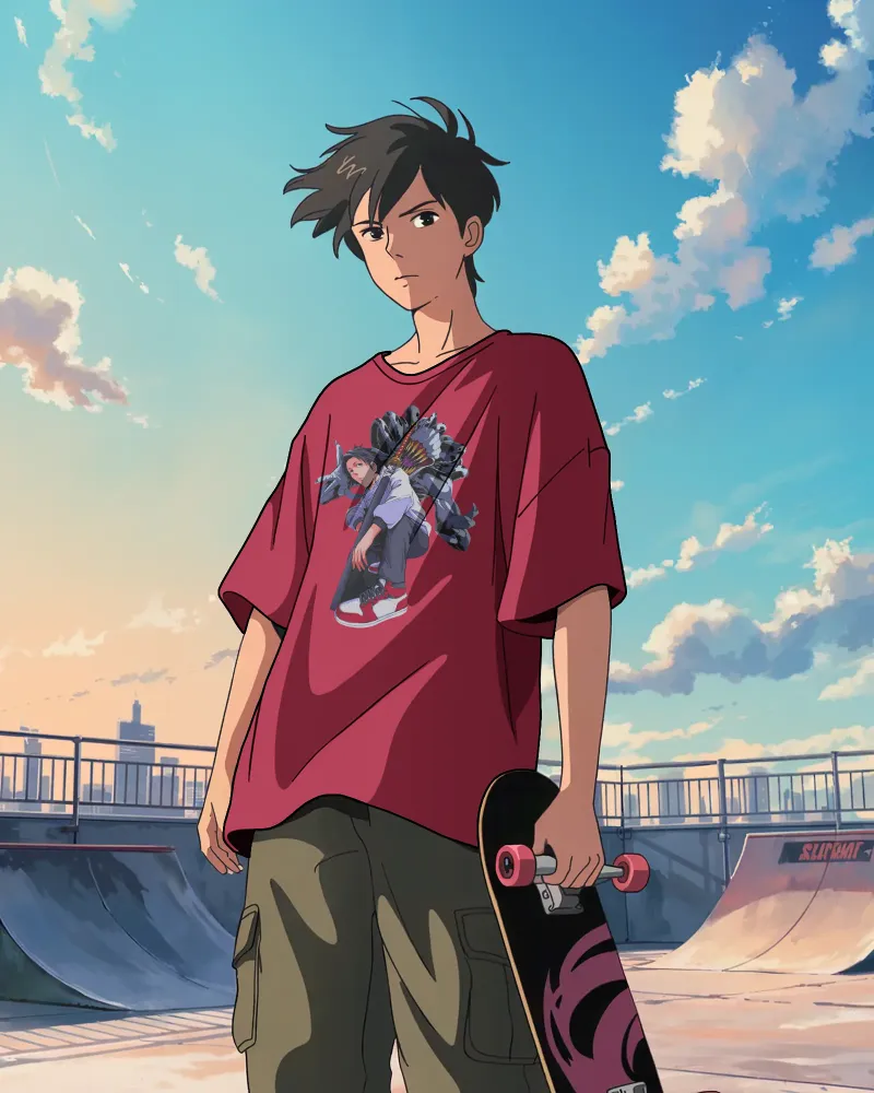 anime tshirt mockup