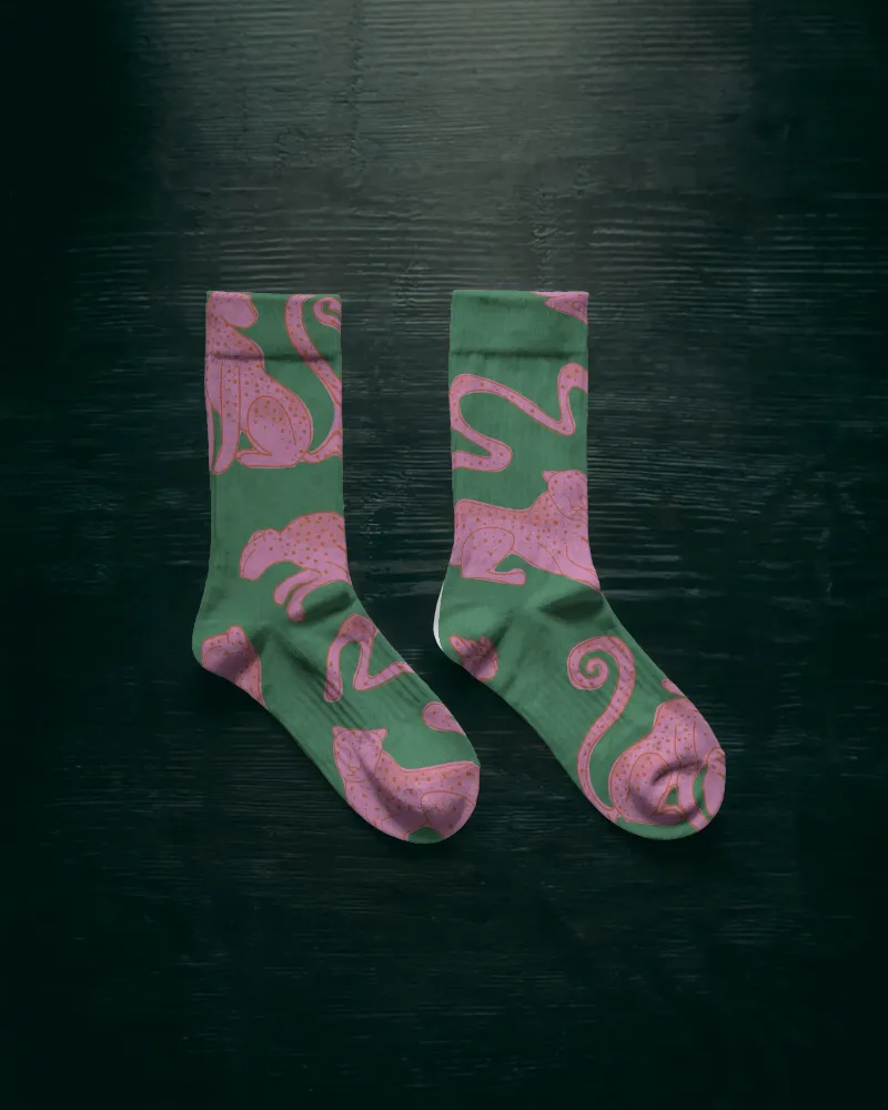 cotton comfortable ribbed socks mockup