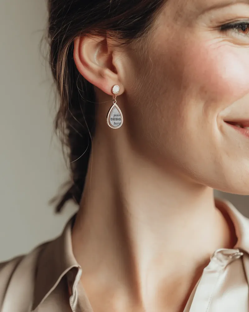 dangle earrings mockup