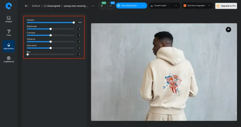 dynamic mockups adjustment features