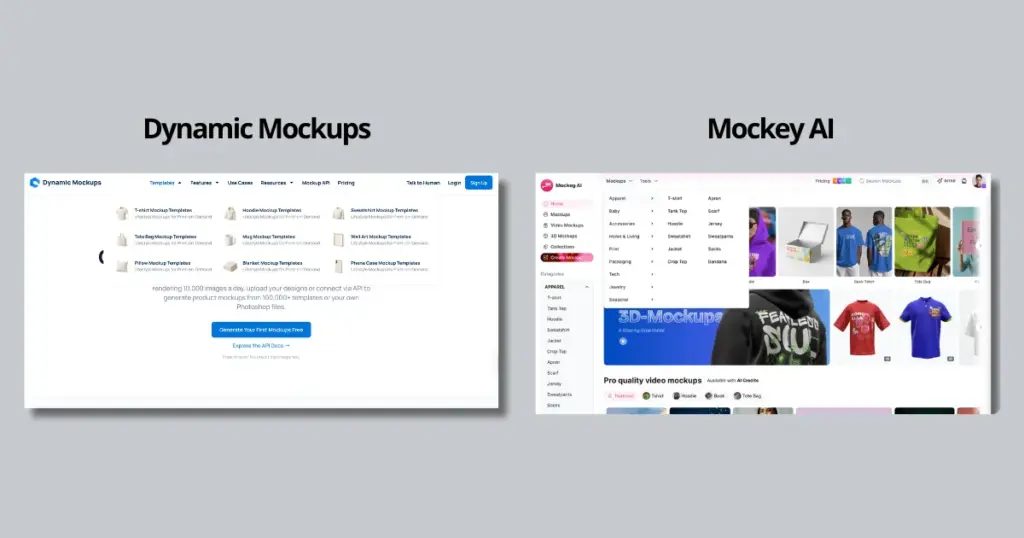 dynamic mockups vs mockey ai interface
