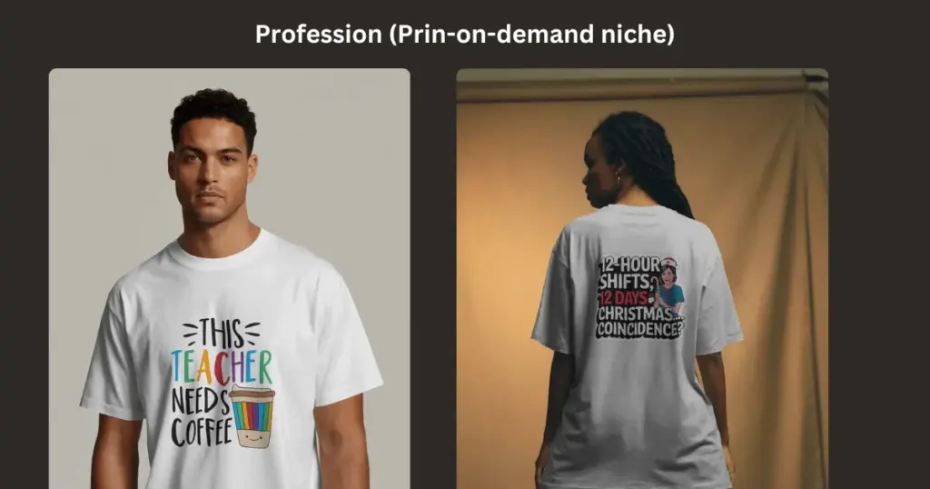 profession niche for print on demand