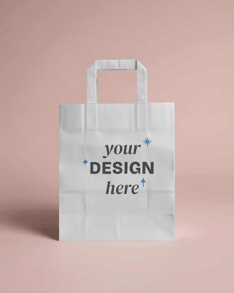 simple paper bag mockup square