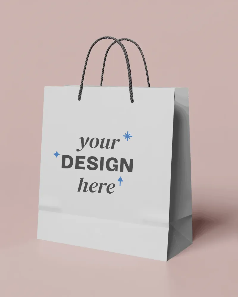 sleek paper bag mockup