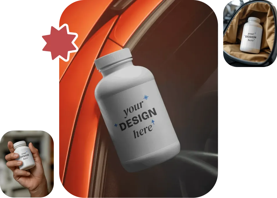 Supplement Bottle Mockup Generator