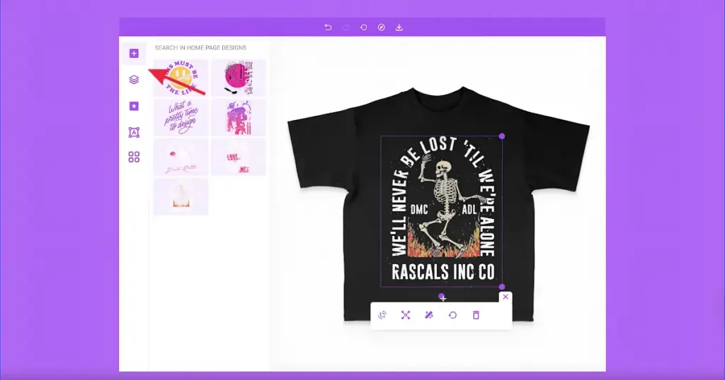 click + icon to add image in mock it