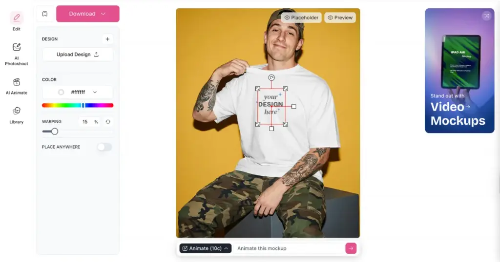 creating mockup in mockey ai