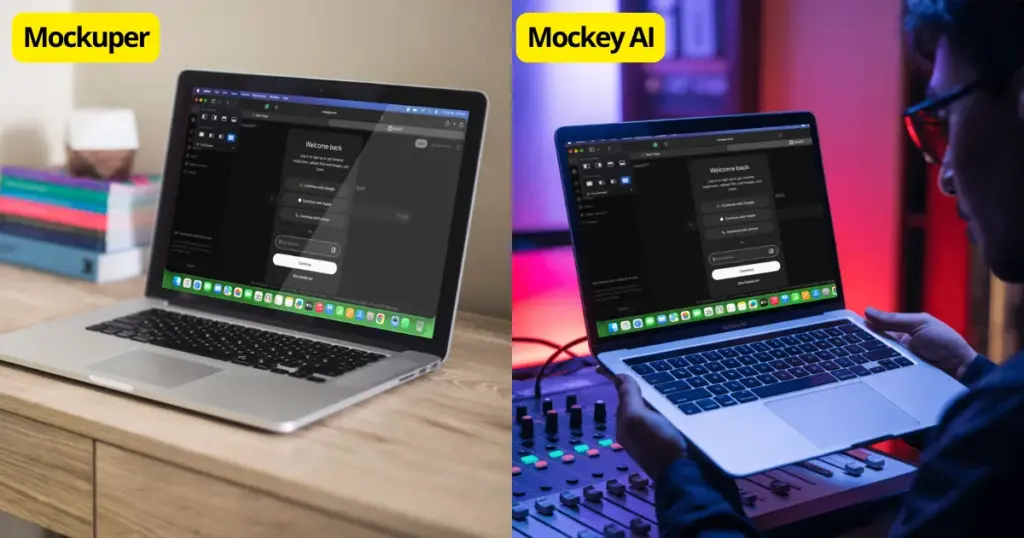 mockuper and mockey ai macbook mockups