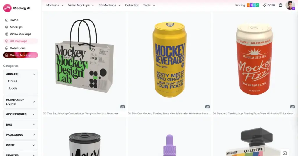 pixelied alternative for wide range of 3d mockup templates