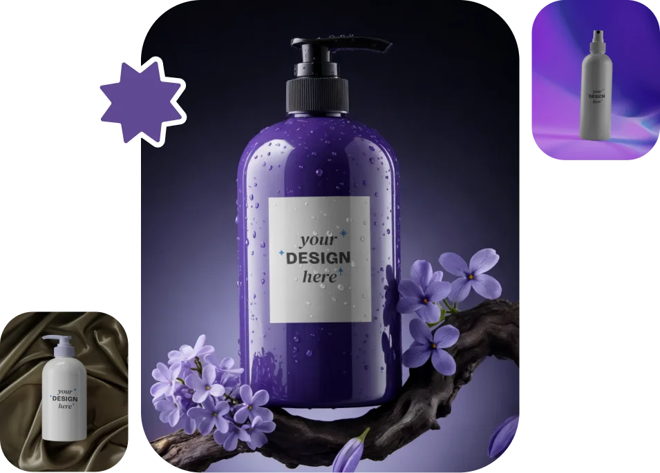 Free Online Shampoo
Bottle Mockup Generator