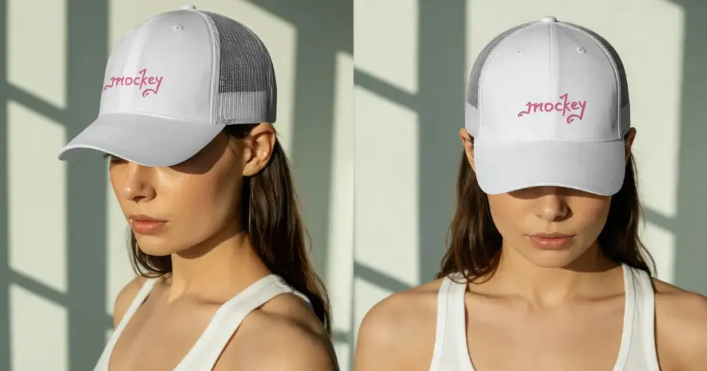 multiple angle cap mockup