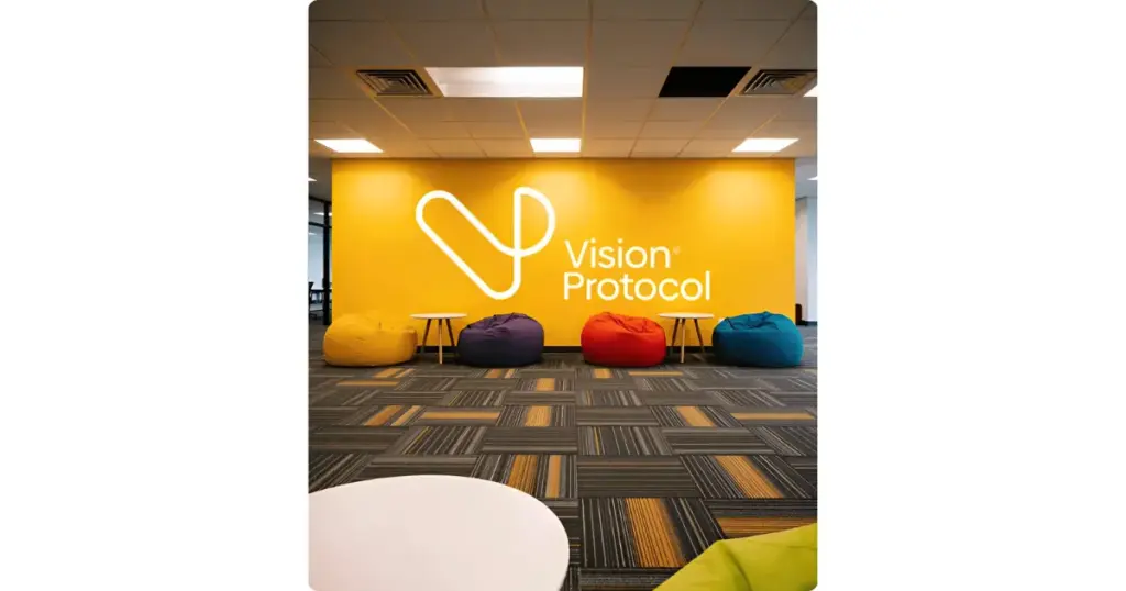 preview logo on office wall