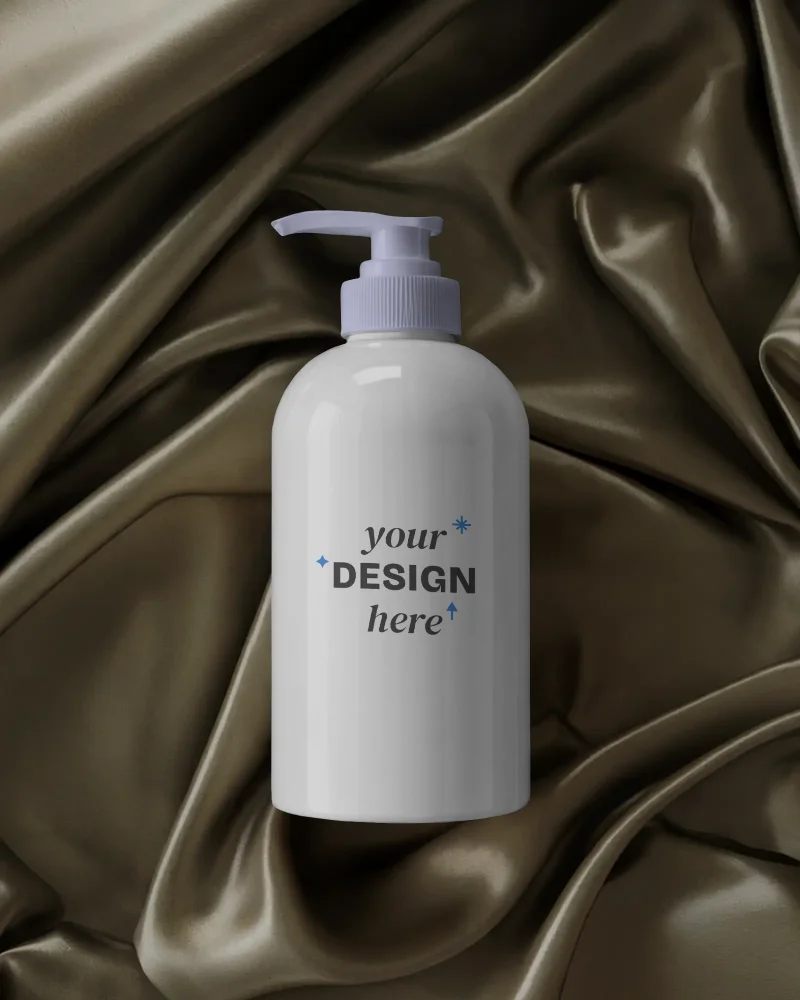 sleek shampoo bottle mockup for luxury personal care products and skin care brands 