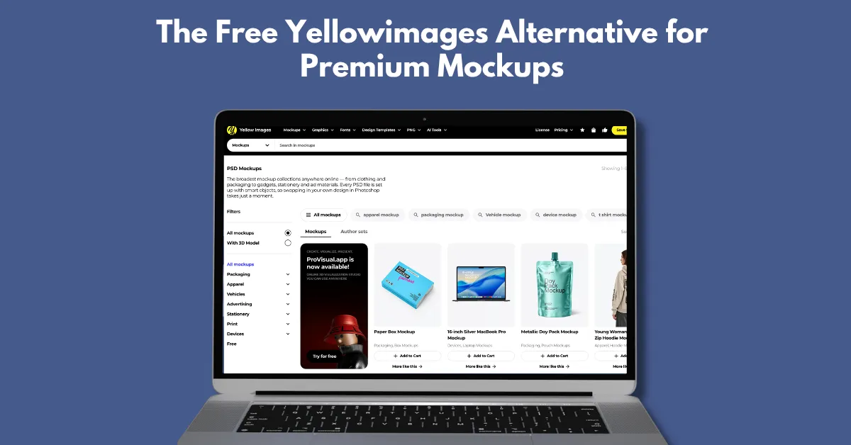 The Free Yellow Images Alternative for Premium Mockups