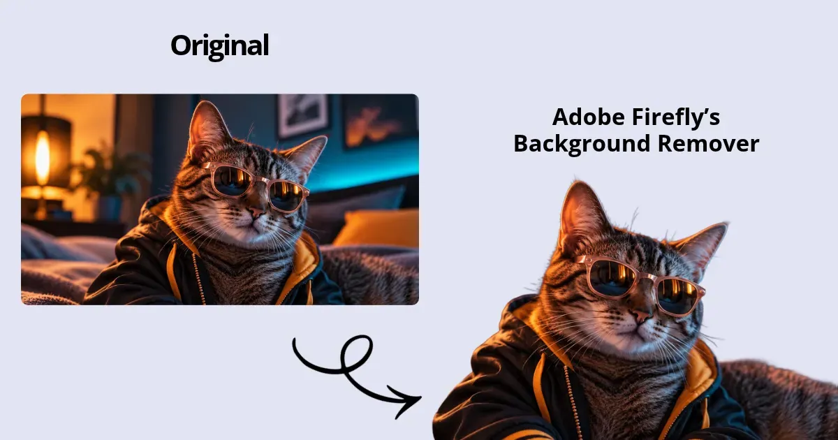 adobe firefly's background remover example