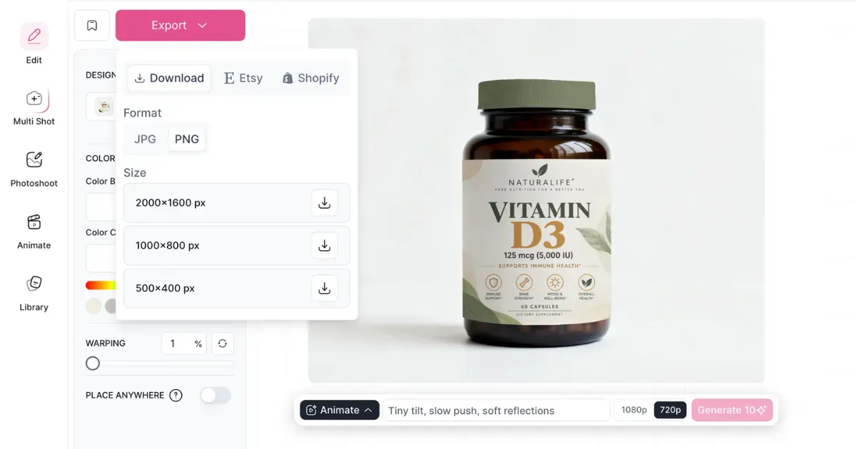 download the supplement bottle mockup as png