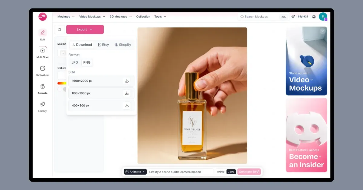 export your perfume mockup