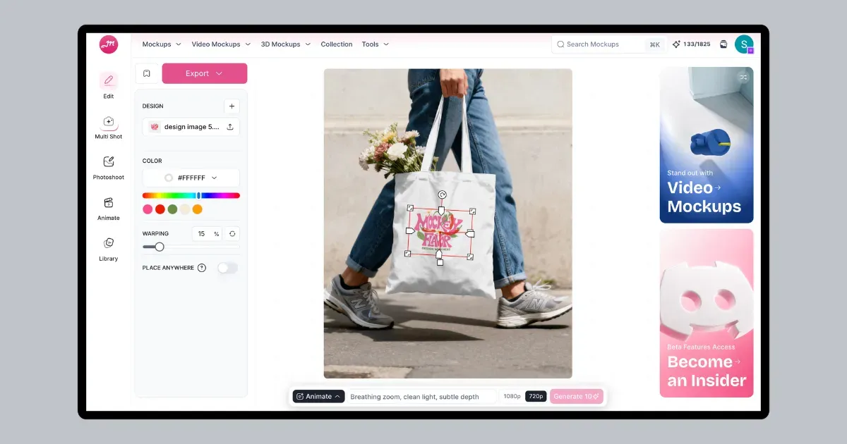 select a template and upload your design image