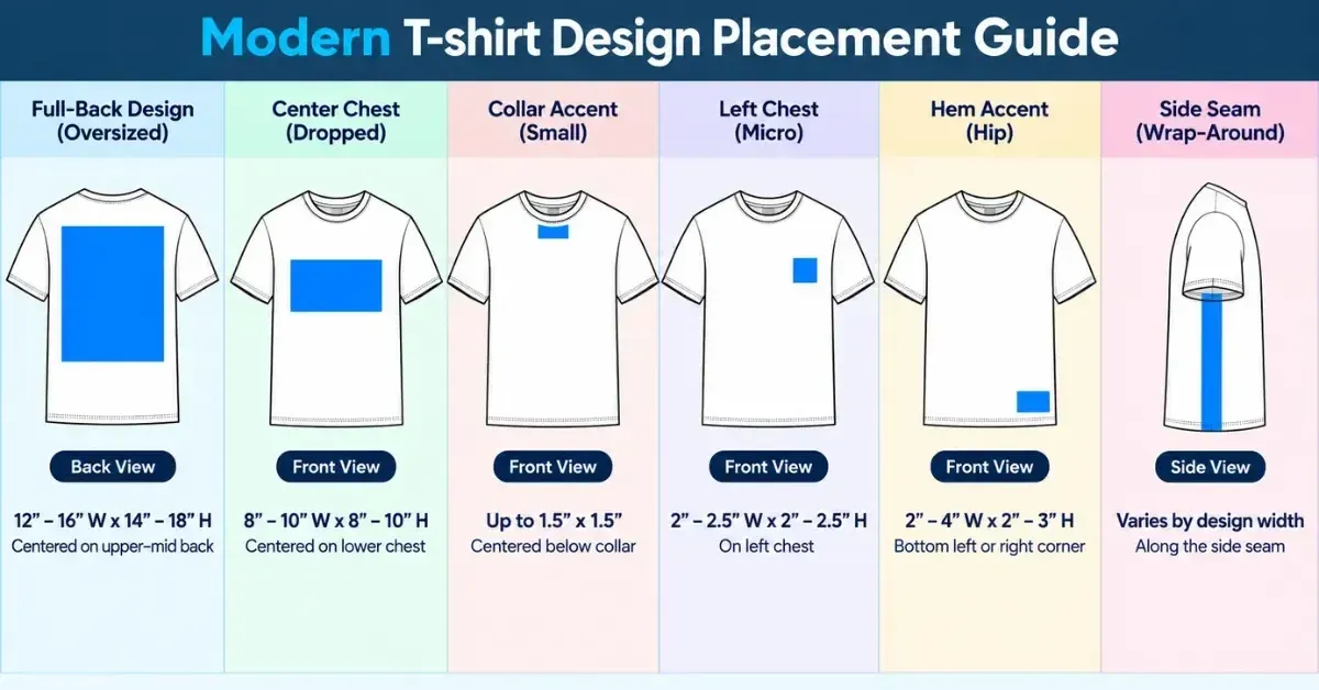 Modern T-shirt Design Placement Guide