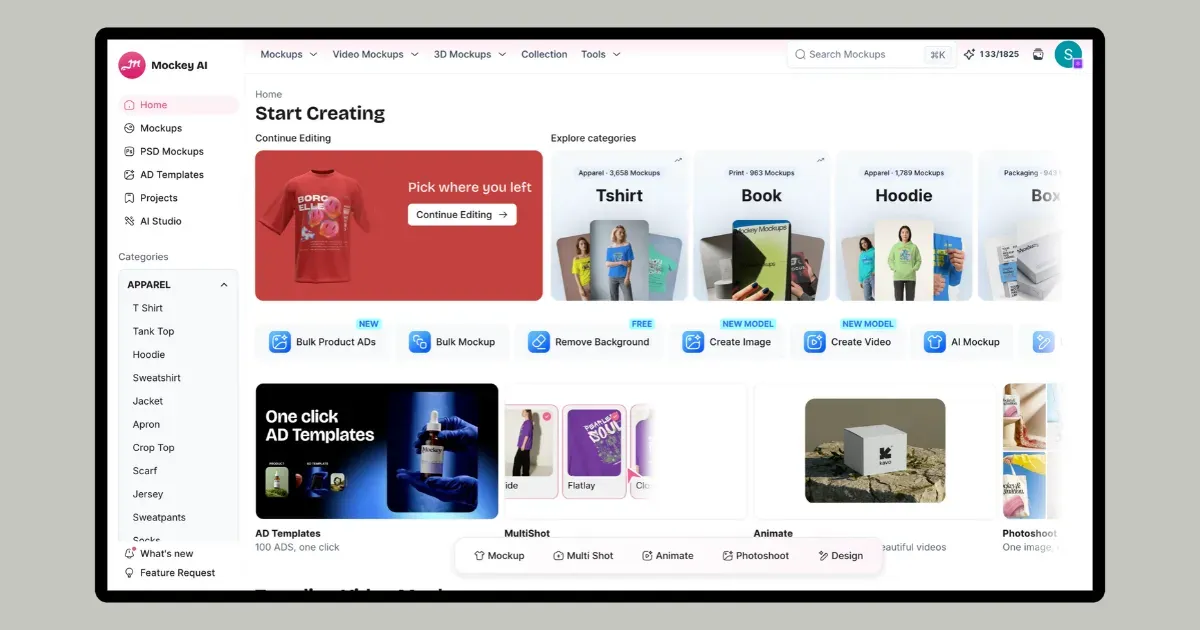 use mockey ai for 2d and 3d mockups
