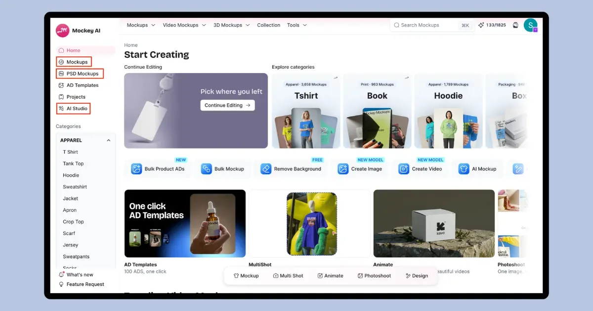 use mockey for high-quality product mockups