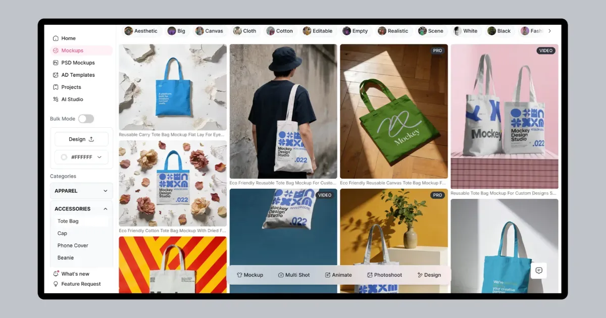 use mockey's tote bag mockup templates